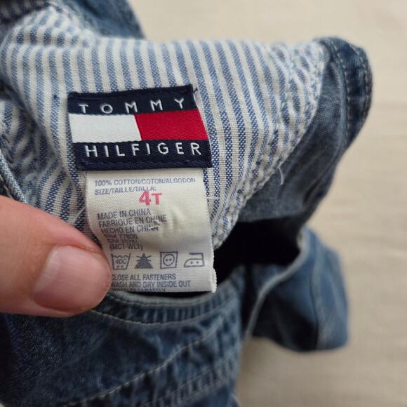 Vintage Tommy Hilfiger Denim Shortalls 4t - Picture 5 of 5